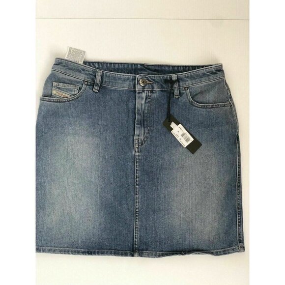 Diesel Womens R- Modung Blue Denim Skirt - Picture 1 of 12